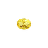 Lemon Amber Faceted Oval Diamond Cut Stone